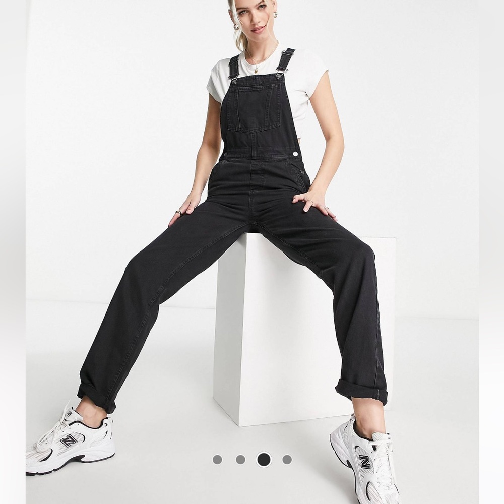 ASOS DESIGN Tall ‘original’ denim overalls in washed black